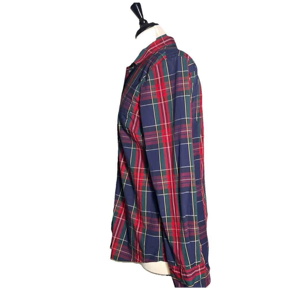 Women’s J Crew plaid lightweight button-down shirt Medium- EUC - Picture 3 of 5